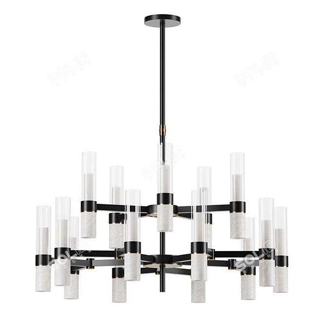 Elegant Artfabric Lucia Chandelier 3D model image 2