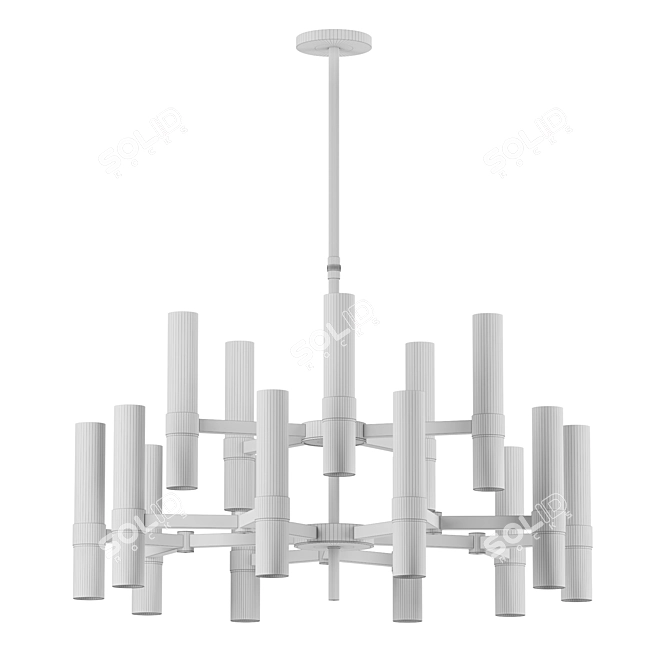 Elegant Artfabric Lucia Chandelier 3D model image 3