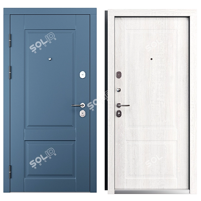  Sonata Metal Entry Door 3D model image 3