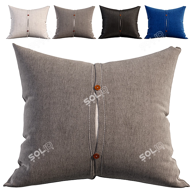 Elegant Decor Pillows Set 634 3D model image 1