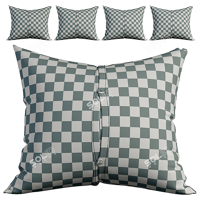 Elegant Decor Pillows Set 634 3D model image 4