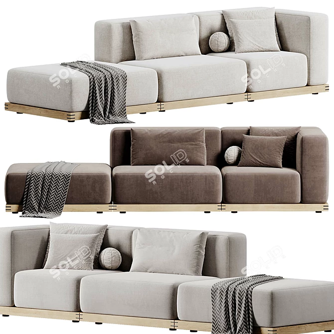 Karimoku N-S02 Modern Sofa 3D model image 1