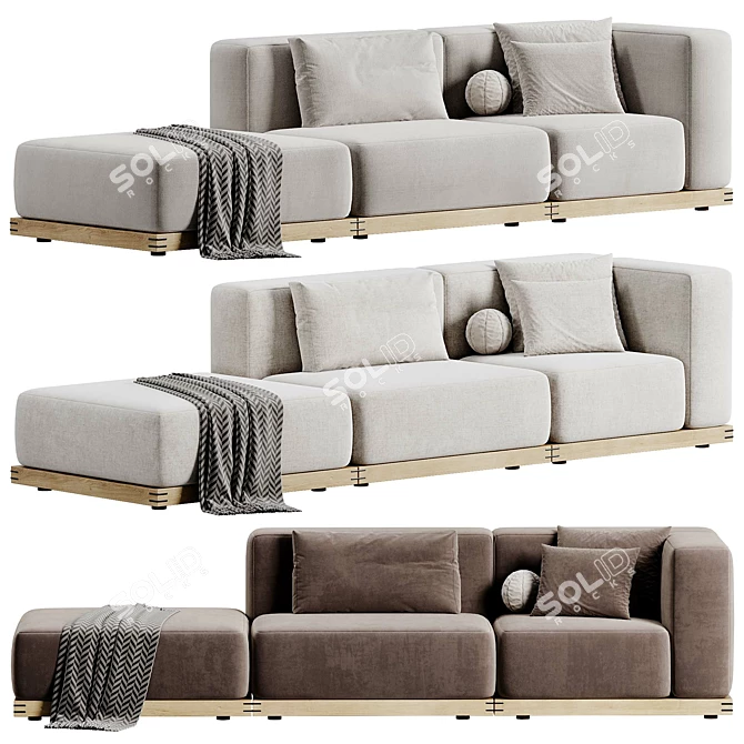 Karimoku N-S02 Modern Sofa 3D model image 2