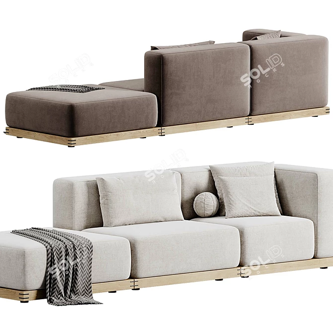 Karimoku N-S02 Modern Sofa 3D model image 3