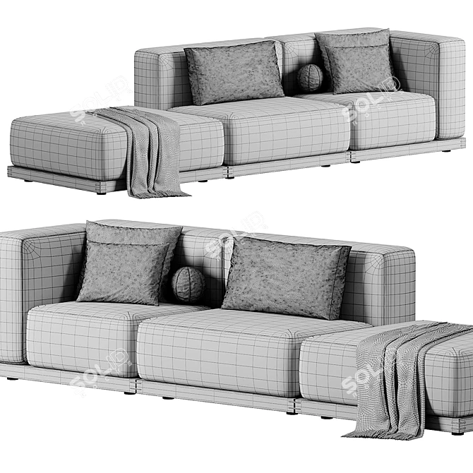 Karimoku N-S02 Modern Sofa 3D model image 4