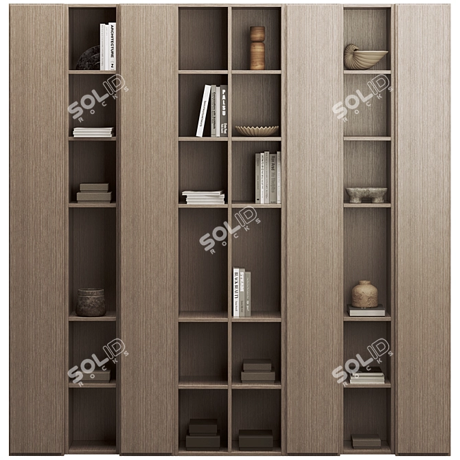 Modern Bookcase Furniture 3D Model 3D model image 1