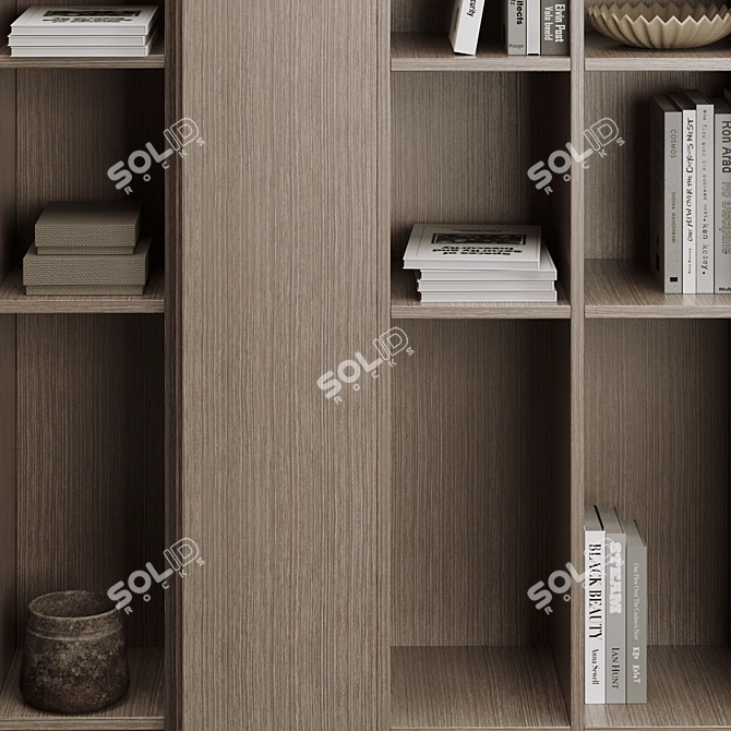 Modern Bookcase Furniture 3D Model 3D model image 4