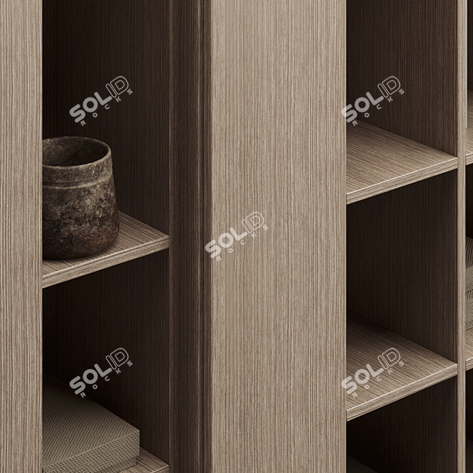 Modern Bookcase Furniture 3D Model 3D model image 5