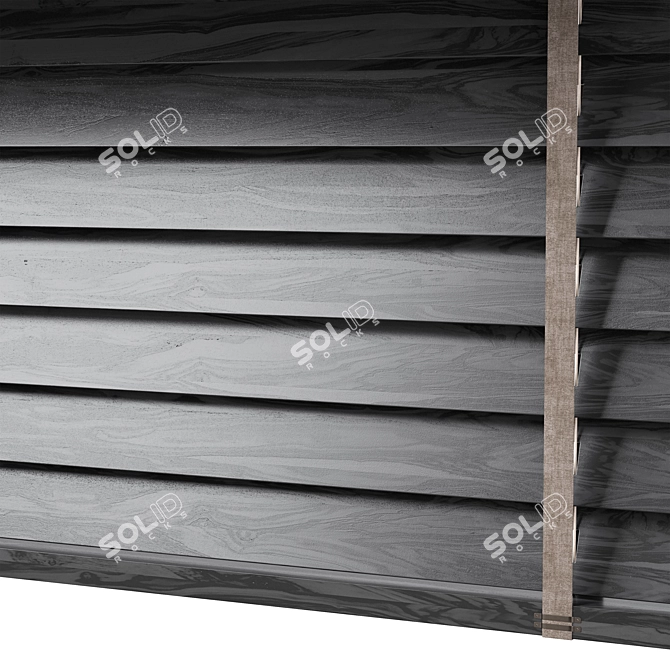 Wooden Blinds Set 24, 150-200cm 3D model image 5