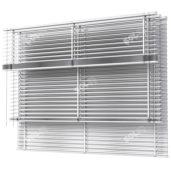 Wooden Blinds Set 24, 150-200cm 3D model image 6