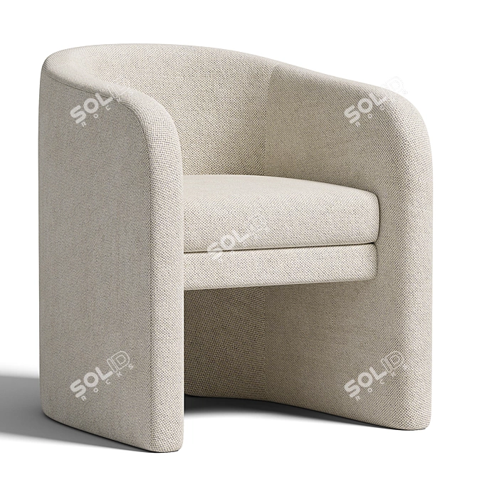 Modern Comfort Mairo Armchair 3D model image 3