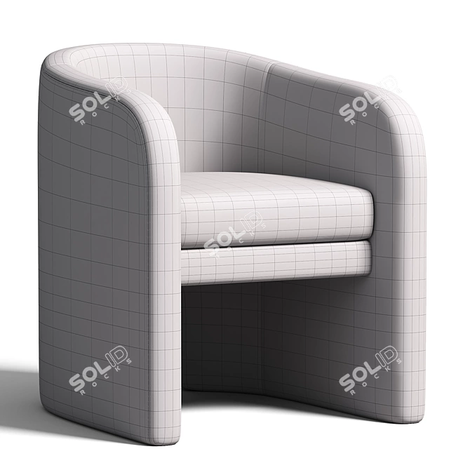 Modern Comfort Mairo Armchair 3D model image 4