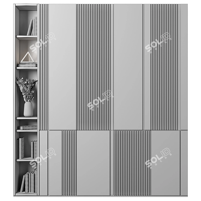 Modular High-Quality Wardrobe 3D model image 4