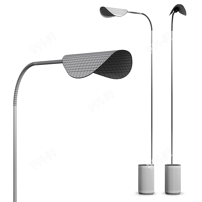Minimalist Zen-Style Floor Lamp 3D model image 4