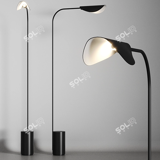 Minimalist Zen-Style Floor Lamp 3D model image 6