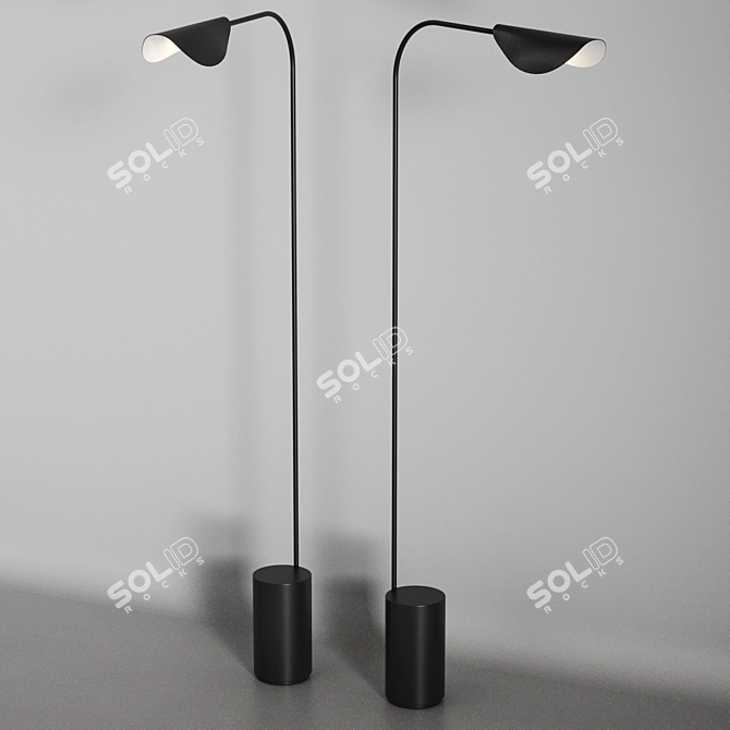 Minimalist Zen-Style Floor Lamp 3D model image 7