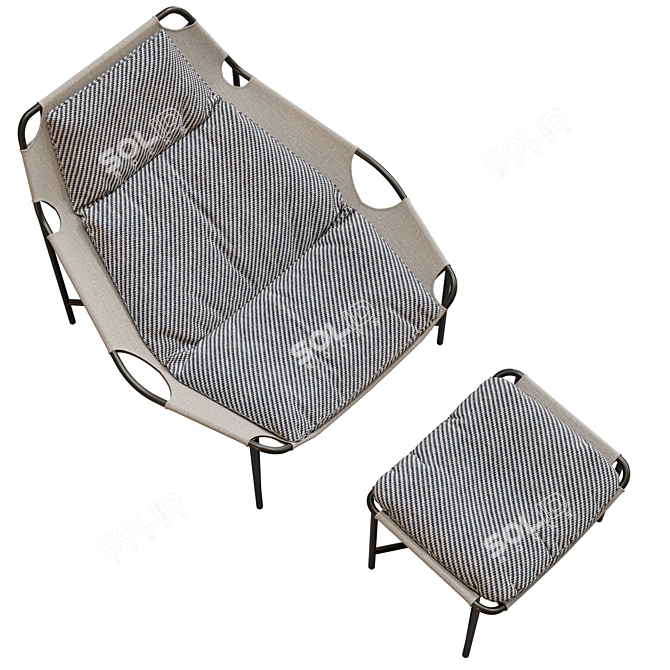 Iconic Outdoor Armchair: Rolf Benz JACKOUT 3D model image 2