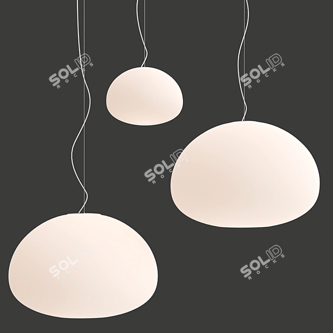 Muuto Fluid Opal Pendant Light 3D model image 2