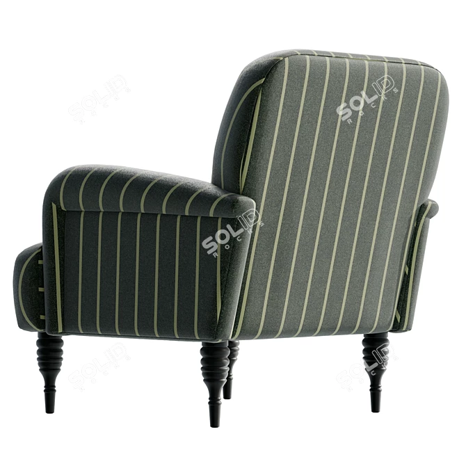 Modern Upholstered Armchair with Textured Design 3D model image 3