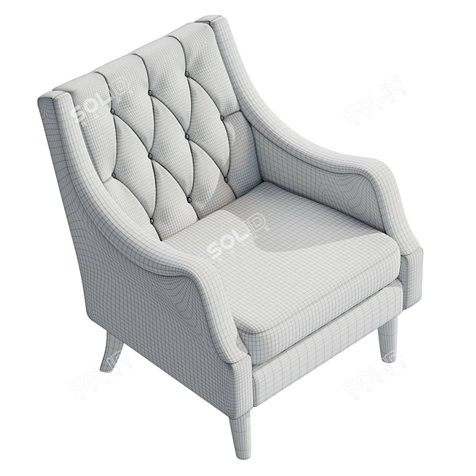 Anatonia Tufted Wingback Chair in Large Size 3D model image 6