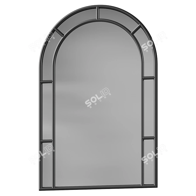 Modern Window Design Wall Mirror 3D model image 1