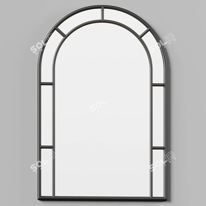 Modern Window Design Wall Mirror 3D model image 2