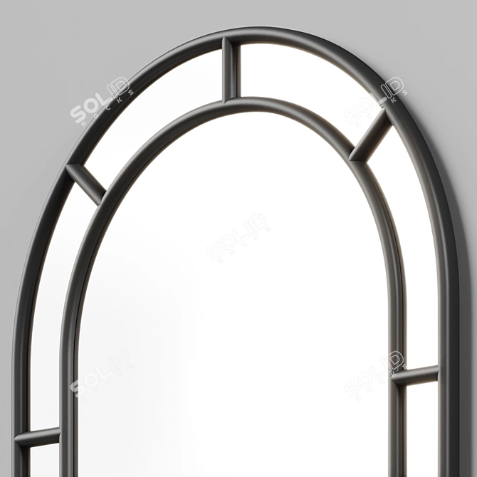 Modern Window Design Wall Mirror 3D model image 3