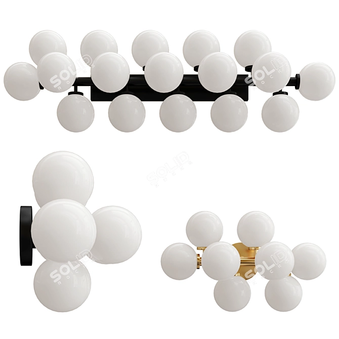 Elegant Arya Wall Lamp Collection 3D model image 1