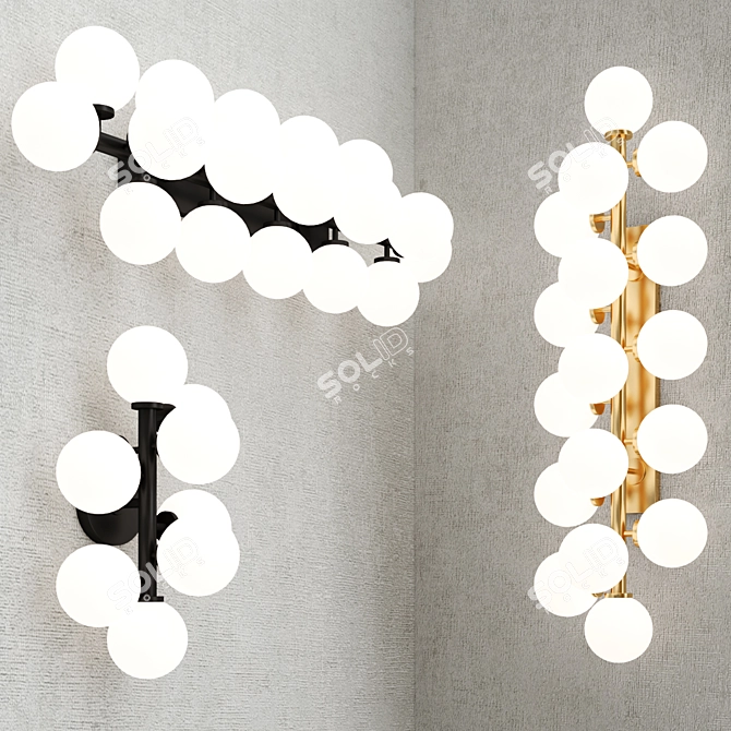 Elegant Arya Wall Lamp Collection 3D model image 2