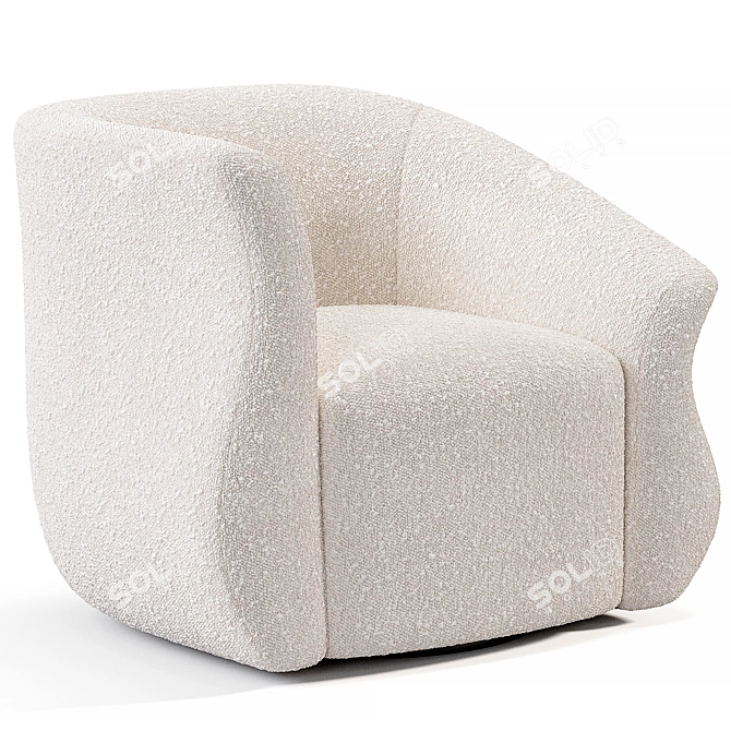 Modern Swivel Chairs Set 3D model image 3