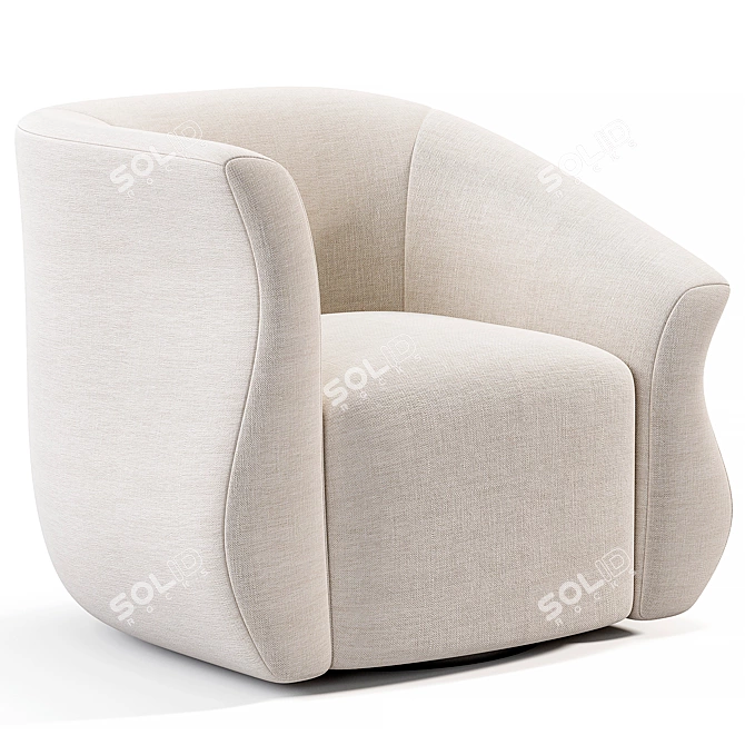 Modern Swivel Chairs Set 3D model image 4