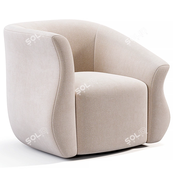 Modern Swivel Chairs Set 3D model image 5