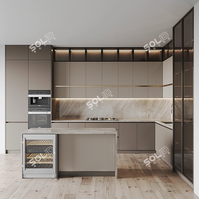 Modern Kitchen 3D Models Set 3D model image 2