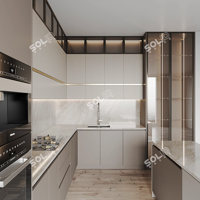 Modern Kitchen 3D Models Set 3D model image 3