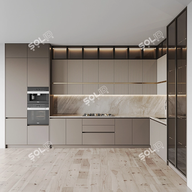 Modern Kitchen 3D Models Set 3D model image 4