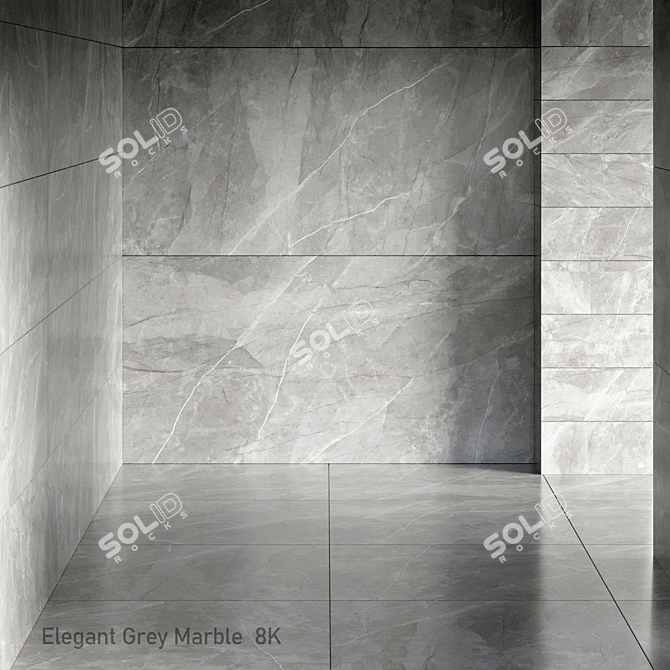 Luxury Gray Marble Materials Kit 3D model image 1