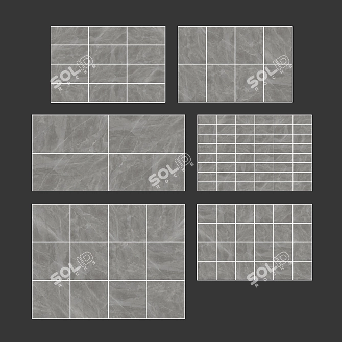 Luxury Gray Marble Materials Kit 3D model image 4