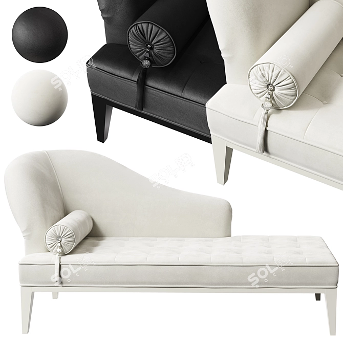 Neoclassical Settee in Two Designs 3D model image 1