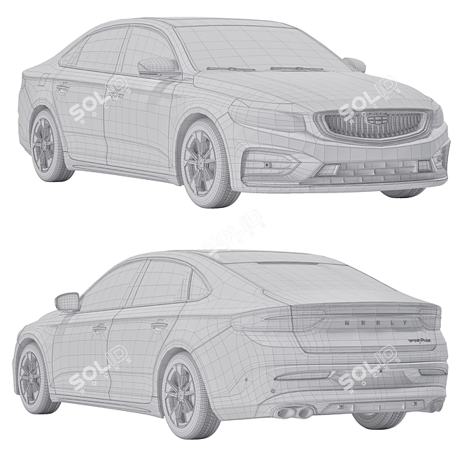 Geely Preface 3D Car Model 3D model image 3