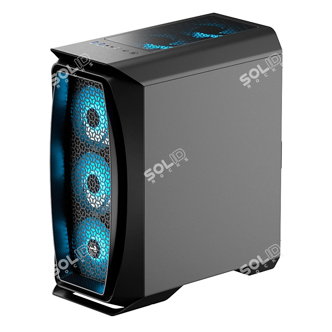 Mini Gaming PC with Corona Lighting 3D model image 5