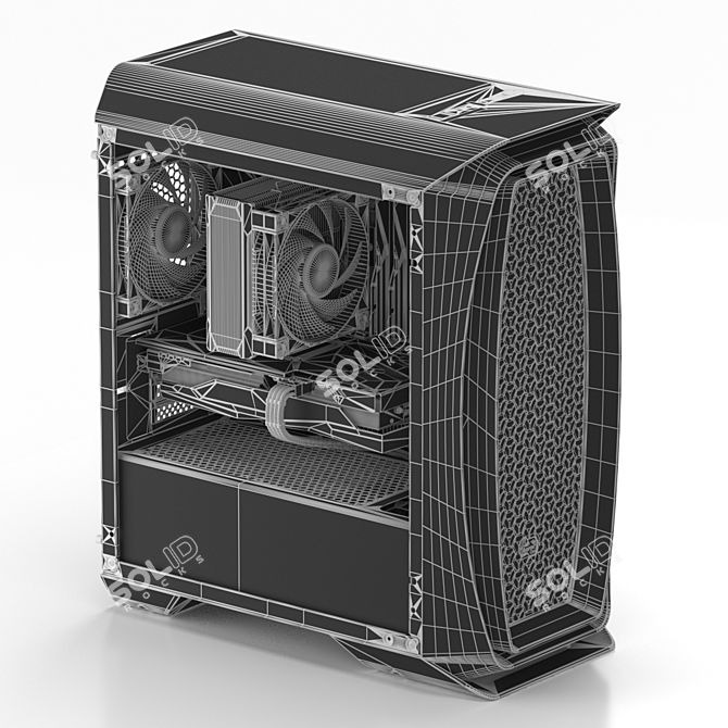 Mini Gaming PC with Corona Lighting 3D model image 7