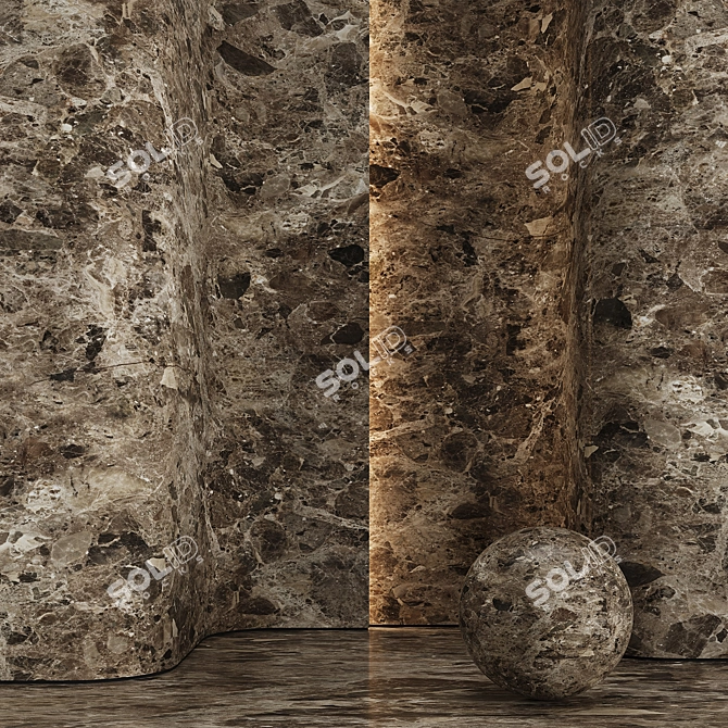 Luxury Marble Stone Texture Set 3D model image 2