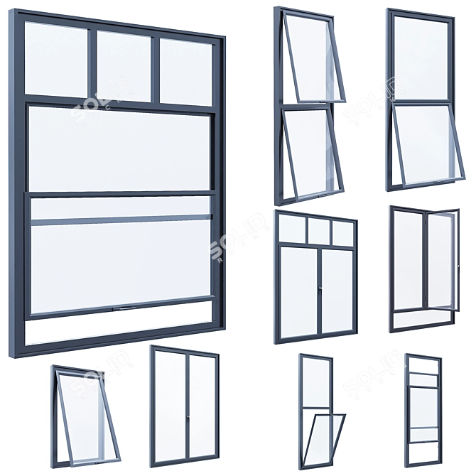 Sleek Windows Design with Vray 3D model image 1