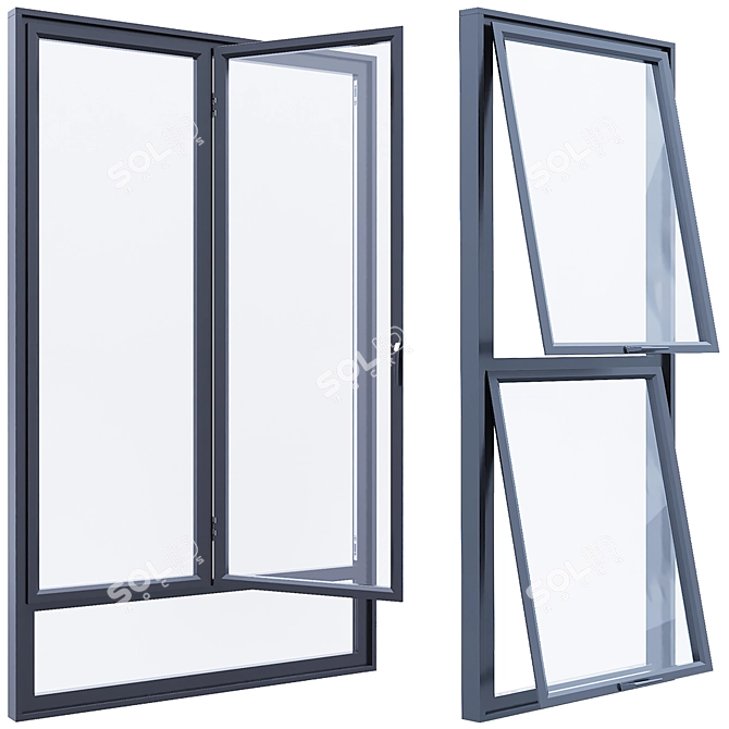 Sleek Windows Design with Vray 3D model image 2