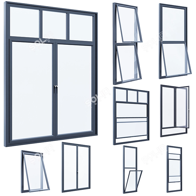 Sleek Modern Windows with Charm 3D model image 7