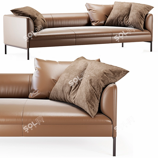 Elegant Paul Sofa Design 3D model image 1