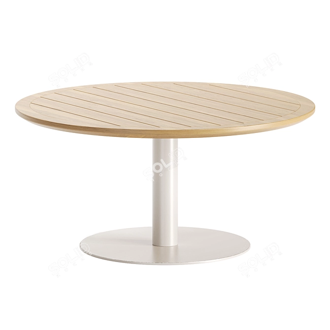 Bellagio Outdoor Table: Teak Garden Elegance 3D model image 2