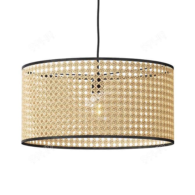 Hand-Woven KANNA Pendant Light 3D model image 1