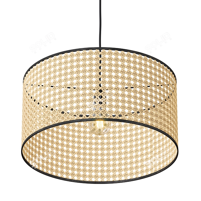 Hand-Woven KANNA Pendant Light 3D model image 2