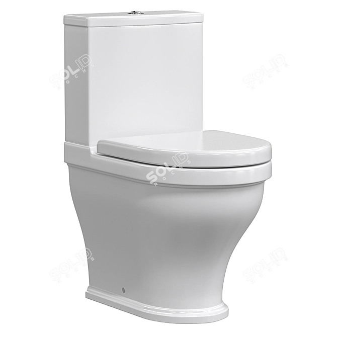Compact Rimless Toilet CEZARES GIUBILEO 3D model image 3